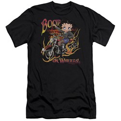 Betty Boop - Mens On Wheels Premium Slim Fit T-Shirt