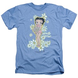 Betty Boop - Mens Flowers Heather T-Shirt