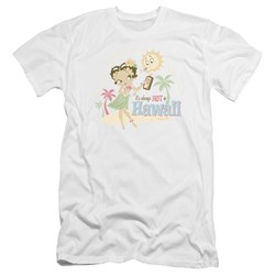 Betty Boop - Mens Hot In Hawaii Premium Slim Fit T-Shirt