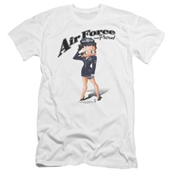 Betty Boop - Mens Air Force Boop Premium Slim Fit T-Shirt