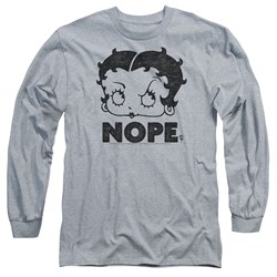 Betty Boop - Mens Boop Nope Long Sleeve T-Shirt