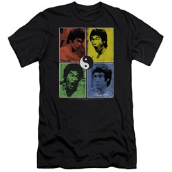 Bruce Lee - Mens Enter Color Block Premium Slim Fit T-Shirt