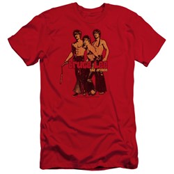 Bruce Lee - Mens Nunchucks Premium Slim Fit T-Shirt