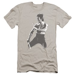 Bruce Lee - Mens Chinese Characters Premium Slim Fit T-Shirt