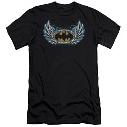 Batman - Mens Steel Wings Logo Premium Slim Fit T-Shirt
