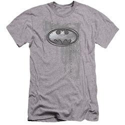 Batman - Mens Rivited Metal Logo Premium Slim Fit T-Shirt