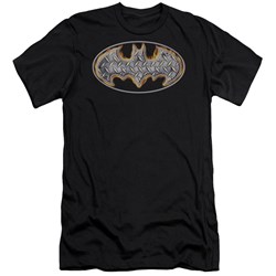 Batman - Mens Steel Fire Shield Premium Slim Fit T-Shirt