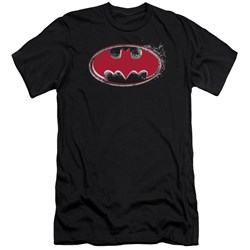 Batman - Mens Hardcore Noir Bat Logo Premium Slim Fit T-Shirt