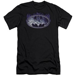 Batman - Mens Cracked Shield Premium Slim Fit T-Shirt