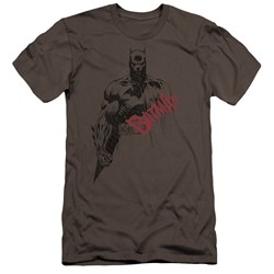 Batman - Mens Sketch Bat Red Logo Premium Slim Fit T-Shirt