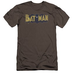 Batman - Mens Vintage Logo Splatter Premium Slim Fit T-Shirt