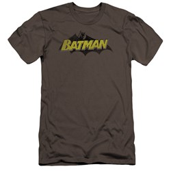 Batman - Mens Classic Comic Logo Premium Slim Fit T-Shirt