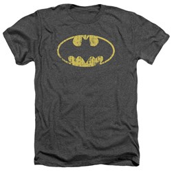 Batman - Mens Classic Logo Distressed Heather T-Shirt