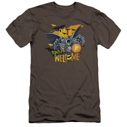 Batman - Mens Bats Welcome Premium Slim Fit T-Shirt