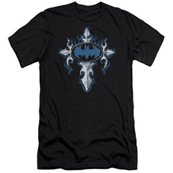 Batman - Mens Gothic Steel Logo Premium Slim Fit T-Shirt