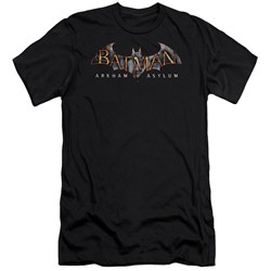 Batman Aa - Mens Arkham Asylum Logo Premium Slim Fit T-Shirt
