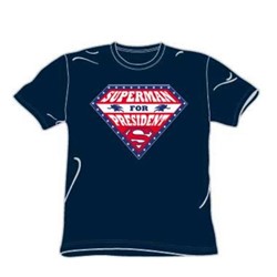 Superman - Superman For President - Navy S/S Yt T-Shirt For Boys