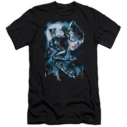 Batman - Mens Moonlight Cat Premium Slim Fit T-Shirt