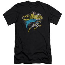 Batman - Mens Batgirl Halftone Premium Slim Fit T-Shirt