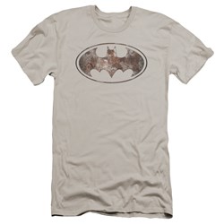 Batman - Mens Heavy Rust Logo Premium Slim Fit T-Shirt
