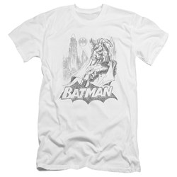 Batman - Mens Bat Sketch Premium Slim Fit T-Shirt
