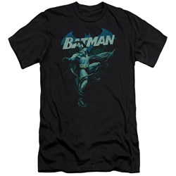 Batman - Mens Blue Bat Premium Slim Fit T-Shirt