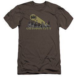 Batman - Mens Gotham Skyline Premium Slim Fit T-Shirt