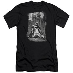 Batman - Mens Sketchy Shadows Premium Slim Fit T-Shirt