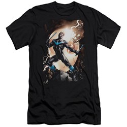 Batman - Mens Nightwing Against Owls Premium Slim Fit T-Shirt
