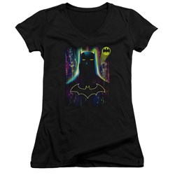 Batman - Juniors Knight Lights V-Neck T-Shirt