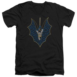 Batman - Mens Bat Fill V-Neck T-Shirt