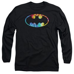 Batman - Mens Tie Dye Batman Logo Long Sleeve T-Shirt