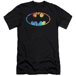 Batman - Mens Tie Dye Batman Logo Premium Slim Fit T-Shirt