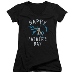 Batman - Juniors Fathers Day V-Neck T-Shirt