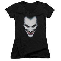 Batman - Juniors Joker Portrait V-Neck T-Shirt