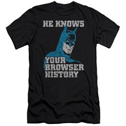 Batman - Mens Batman Knows Premium Slim Fit T-Shirt