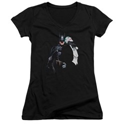 Batman - Juniors Joker Choke V-Neck T-Shirt