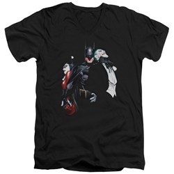 Batman - Mens Joker Harley Choke V-Neck T-Shirt