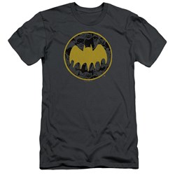 Batman - Mens Vintage Symbol Collage Slim Fit T-Shirt