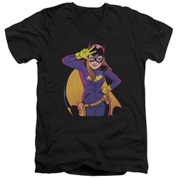Batman - Mens Batgirl Moves V-Neck T-Shirt