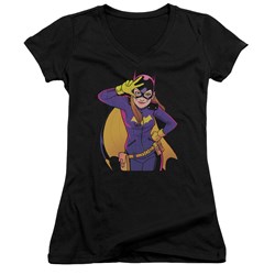 Batman - Juniors Batgirl Moves V-Neck T-Shirt