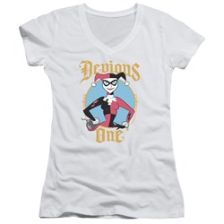 Batman - Juniors Devious One V-Neck T-Shirt