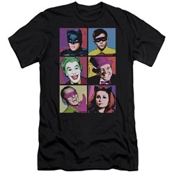 Batman Classic Tv - Mens Pop Cast Premium Slim Fit T-Shirt