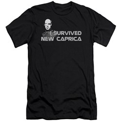 Bsg - Mens I Survived New Caprica Premium Slim Fit T-Shirt