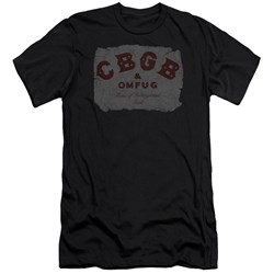 Cbgb - Mens Crumbled Logo Premium Slim Fit T-Shirt
