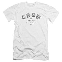 Cbgb - Mens Club Logo Premium Slim Fit T-Shirt