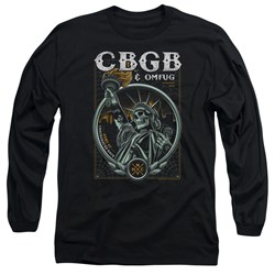 Cbgb - Mens Liberty Skull Long Sleeve T-Shirt