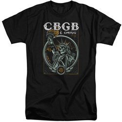 Cbgb - Mens Liberty Skull Tall T-Shirt
