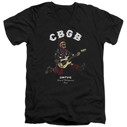 Cbgb - Mens Skull Jump V-Neck T-Shirt