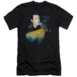 Star Trek - Mens Data 25Th Premium Slim Fit T-Shirt